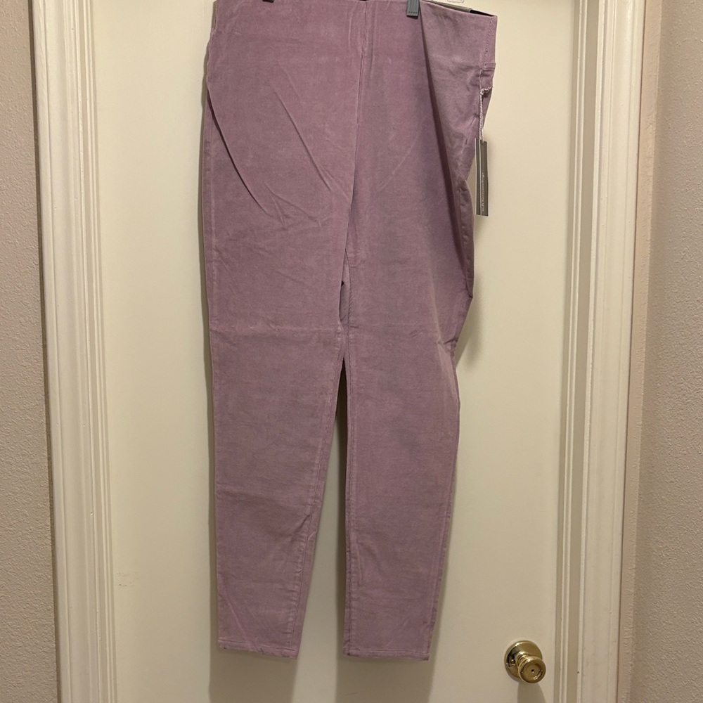 Soft Surroundings Lavender Cropped Corduroy Ankle Pants